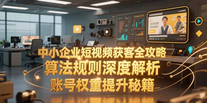 中小企业短视频获客全攻略，算法规则深度解析，账号权重提升秘籍-优优云网创