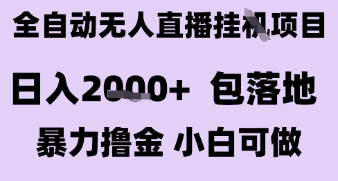 最新全自动抖音无人直播挂G项目,日入2k+ 包落地暴力撸金,小白可做【揭秘】-优优云网创