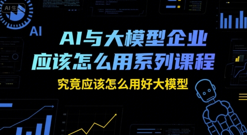 AI与大模型企业应该怎么用系列课程，究竟应该怎么用好大模型-优优云网创